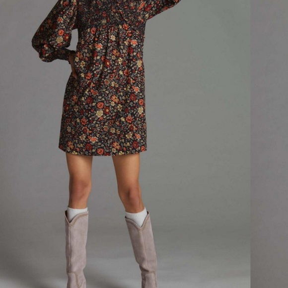 Anthropologie Plenty by Tracy Reese Smocked Floral
Mini Dress, Sz Small - Picture 1 of 10